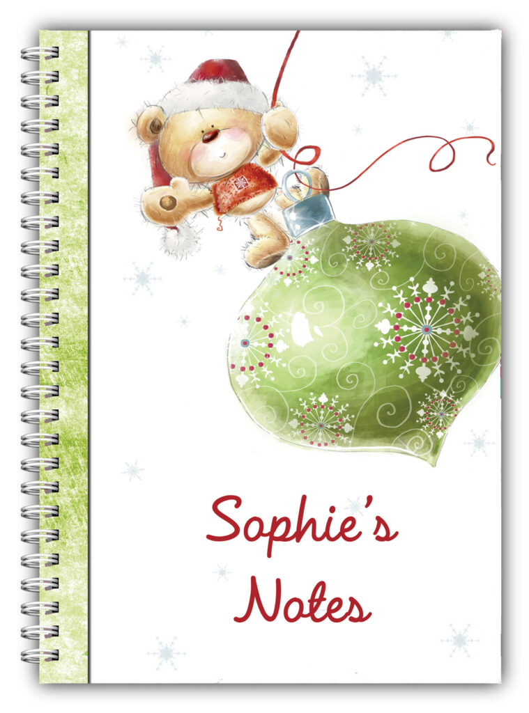 A5 PERSONALISED CHRISTMAS NOTEBOOK/ NOTE PAD LINED/ CHRISTMAS GIFT  02