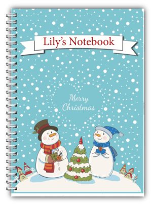 A5 PERSONALISED CHRISTMAS NOTEBOOK/ NOTE PAD LINED/ PERSONAL CHRISTMAS GIFT  05