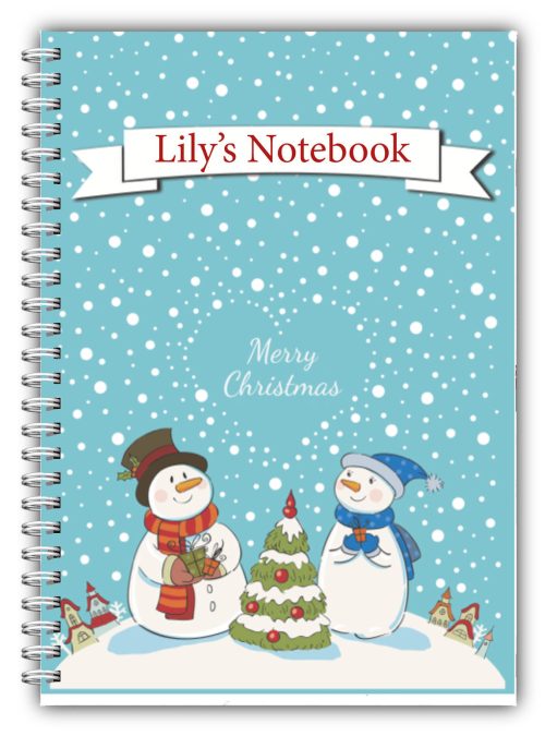 A5 PERSONALISED CHRISTMAS NOTEBOOK/ NOTE PAD LINED/ PERSONAL CHRISTMAS GIFT  05