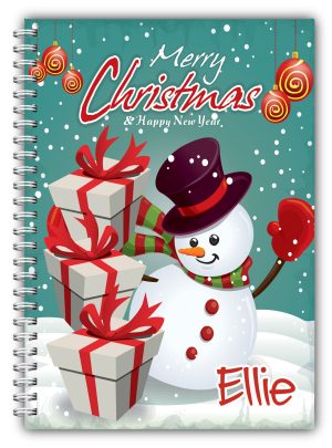 A5 PERSONALISED CHRISTMAS NOTEBOOK/ NOTE PAD BLANK/CHRISTMAS PRESENT GIFT 05