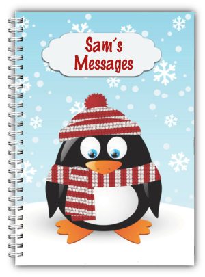 A5 PERSONALISED CHRISTMAS NOTEBOOK/ NOTE PAD LINED/ PERSONAL CHRISTMAS GIFT  06