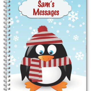 A5 PERSONALISED CHRISTMAS NOTEBOOK/ NOTE PAD LINED/ PERSONAL CHRISTMAS GIFT  06