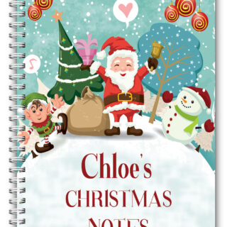 A5 PERSONALISED CHRISTMAS NOTEBOOK/ NOTE PAD BLANK/CHRISTMAS PRESENT GIFT 06