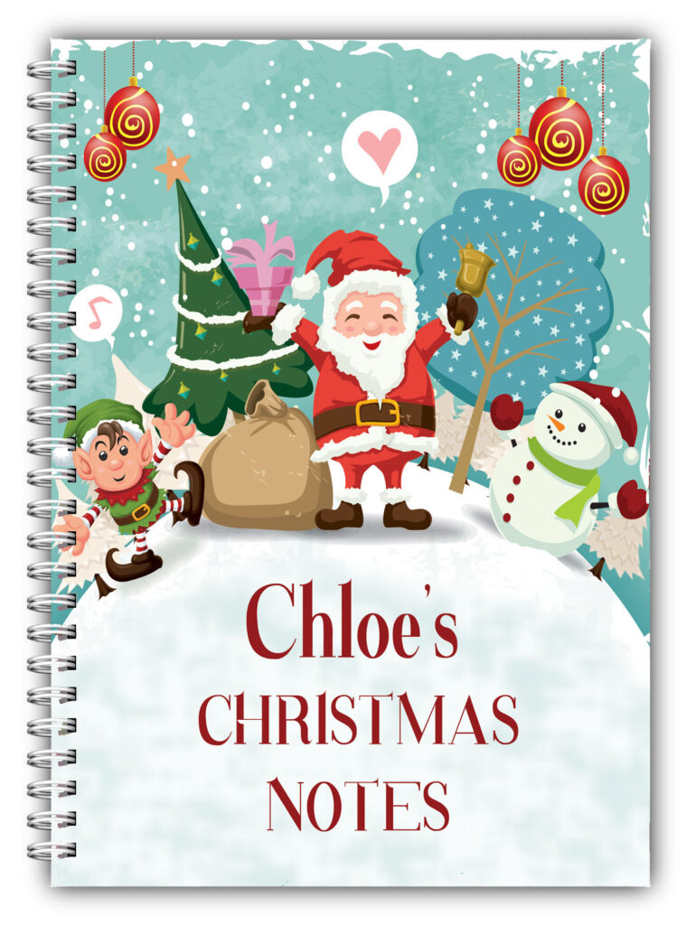 A5 PERSONALISED CHRISTMAS NOTEBOOK/ NOTE PAD BLANK/CHRISTMAS PRESENT GIFT 06