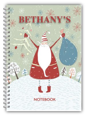 A5 PERSONALISED CHRISTMAS NOTEBOOK/ NOTE PAD BLANK/ PERSONAL CHRISTMAS GIFT 17