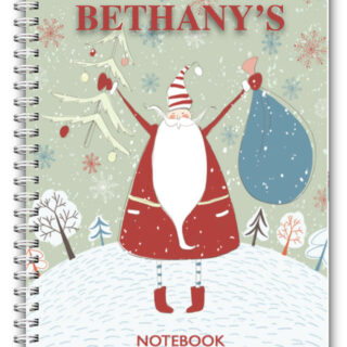 A5 PERSONALISED CHRISTMAS NOTEBOOK/ NOTE PAD BLANK/ PERSONAL CHRISTMAS GIFT 17