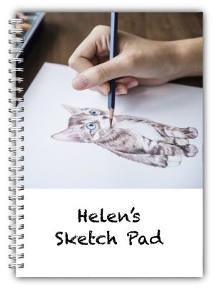 A5 Personalised Kitten Cat Sketch Pad Drawing Book
