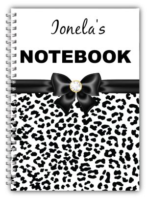 A5 Leopard print notebook by Bootiful Books