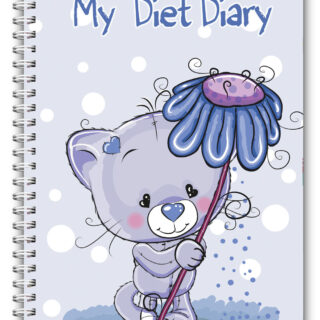 A5 Non Personalised Diet Diary -Purple Bear