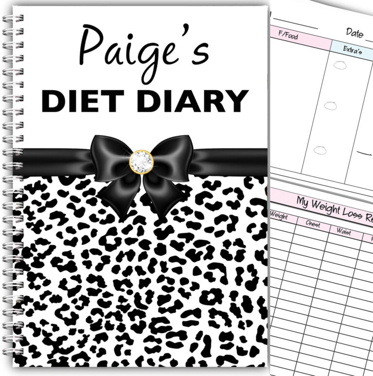 A5 Personalised Diet Diary -Leopard Print