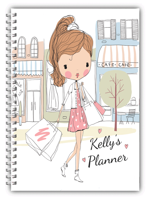 A5 Personalised 50 page Girl Shopping Planner
