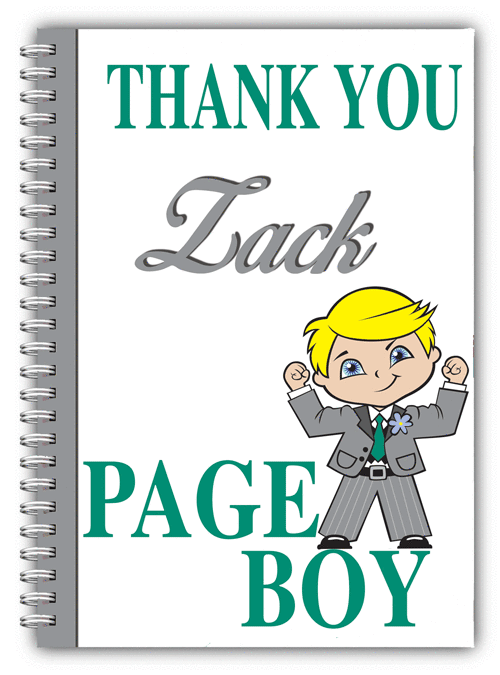 A5 Wedding Notebooks For Page Boys