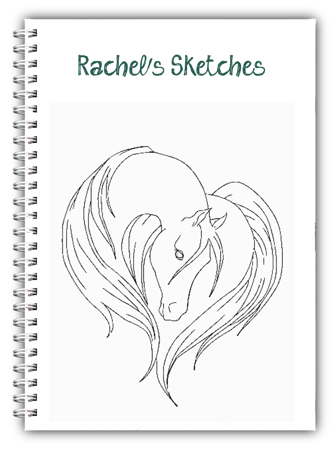 A5 Personalised Horse Pony Drawing Sketch Pad Book 3