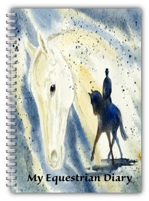 Blue horse shadow equestrian diary