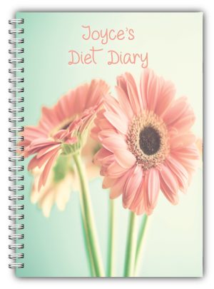 A5 Personalised Diet Diary -Flower