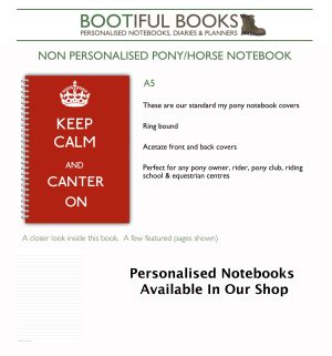 A5 Horse Pony Keep Calm Canter On Notebook A5 Wire Bound